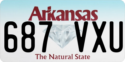 AR license plate 687VXU