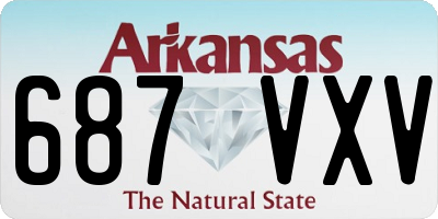 AR license plate 687VXV
