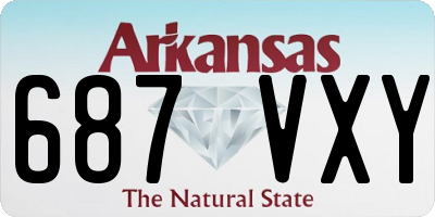 AR license plate 687VXY