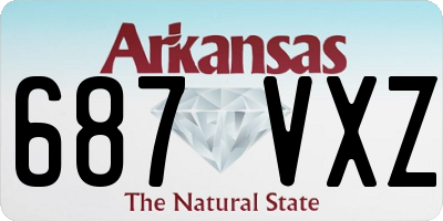 AR license plate 687VXZ