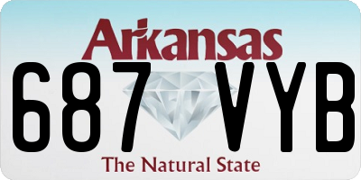 AR license plate 687VYB