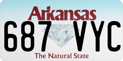 AR license plate 687VYC