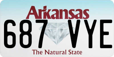AR license plate 687VYE