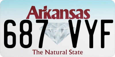 AR license plate 687VYF
