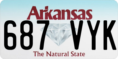 AR license plate 687VYK