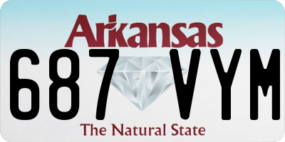 AR license plate 687VYM
