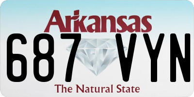 AR license plate 687VYN