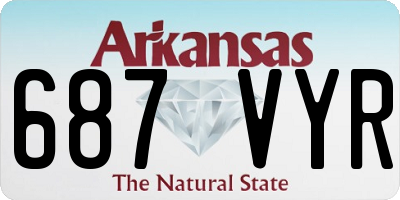 AR license plate 687VYR