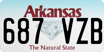 AR license plate 687VZB