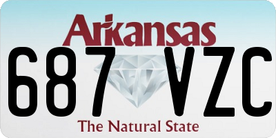 AR license plate 687VZC