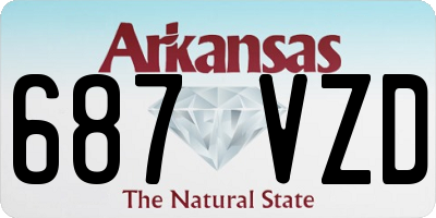 AR license plate 687VZD