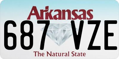AR license plate 687VZE