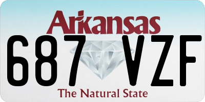 AR license plate 687VZF