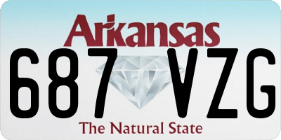 AR license plate 687VZG
