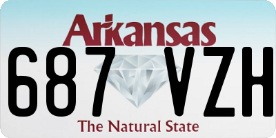 AR license plate 687VZH