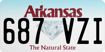 AR license plate 687VZI