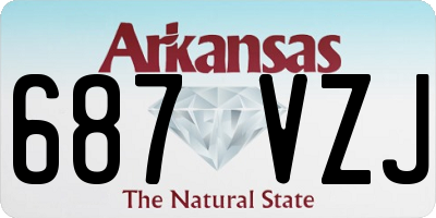 AR license plate 687VZJ