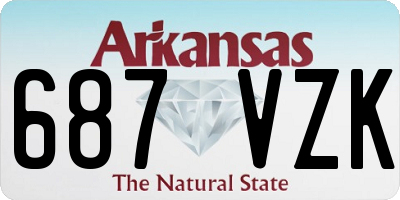 AR license plate 687VZK