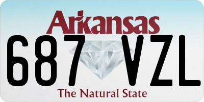 AR license plate 687VZL