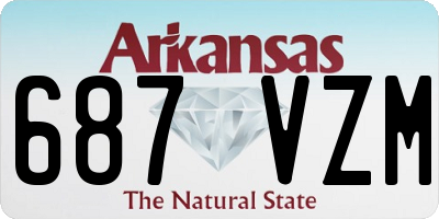 AR license plate 687VZM