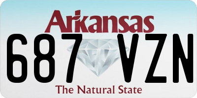 AR license plate 687VZN