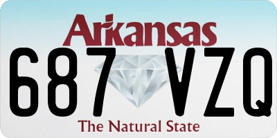 AR license plate 687VZQ