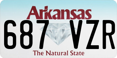 AR license plate 687VZR