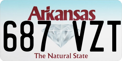 AR license plate 687VZT
