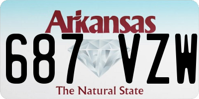 AR license plate 687VZW