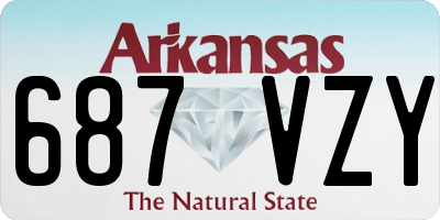AR license plate 687VZY