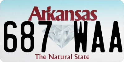 AR license plate 687WAA