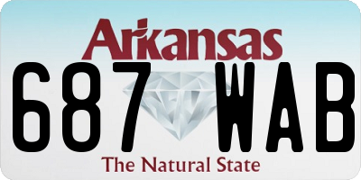 AR license plate 687WAB