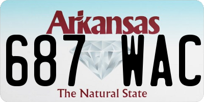 AR license plate 687WAC
