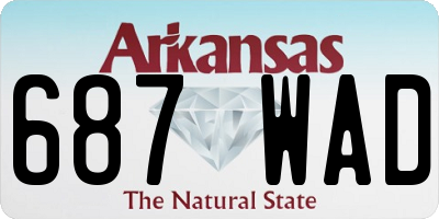 AR license plate 687WAD