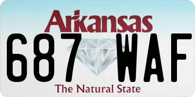 AR license plate 687WAF