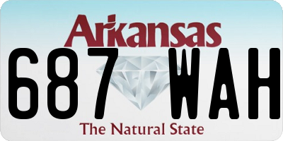 AR license plate 687WAH