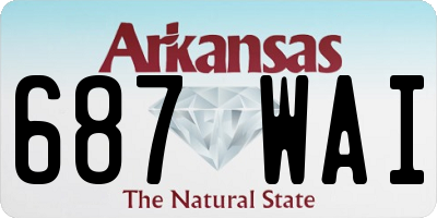 AR license plate 687WAI
