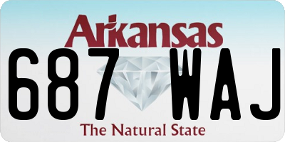 AR license plate 687WAJ