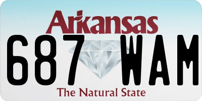 AR license plate 687WAM