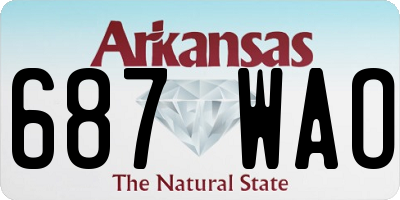 AR license plate 687WAO