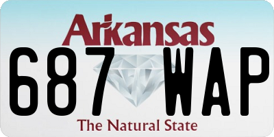 AR license plate 687WAP