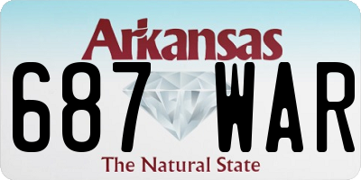 AR license plate 687WAR