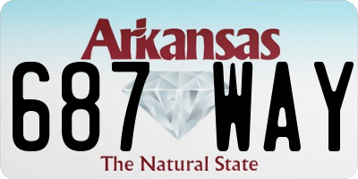 AR license plate 687WAY