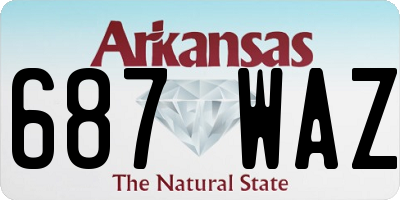 AR license plate 687WAZ