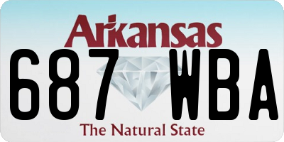 AR license plate 687WBA