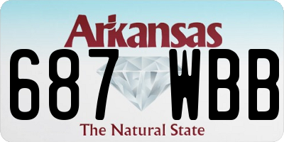 AR license plate 687WBB