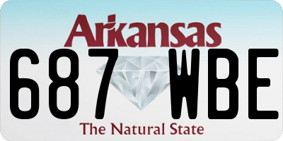 AR license plate 687WBE