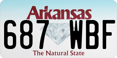 AR license plate 687WBF