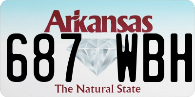 AR license plate 687WBH