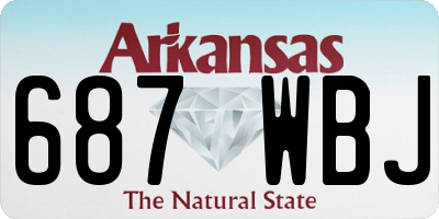 AR license plate 687WBJ